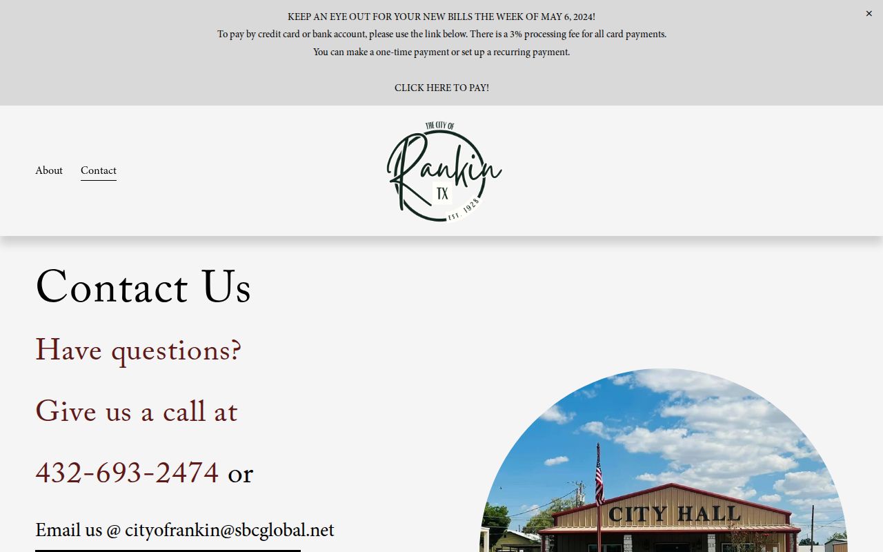 Rankin criminal record check official city contact channel